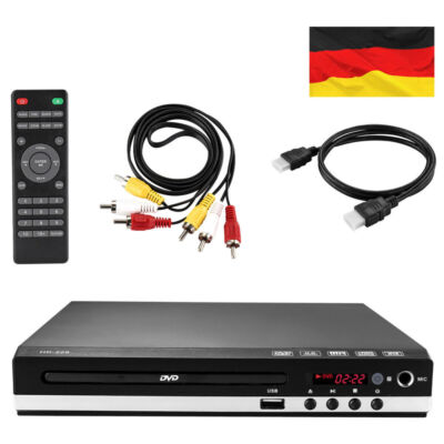 DVD Player für TV HDMI/AV Ausgang mit Kabel enthalten, HD 1080P Upscaling, USB