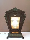 Antique 1920s Art Deco Victorian Cast Iron Large Table lamp Light Theater Gatsby