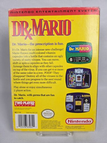 Dr. Mario (Nintendo Entertainment System, 1990 NES) w/ box - Picture 3 of 12