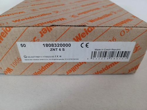 Weidmüller Klemme 1VE = 50 Stück ZNT 6 S Art.Nr. 1808320000 Neu in OVP - Picture 8 of 9