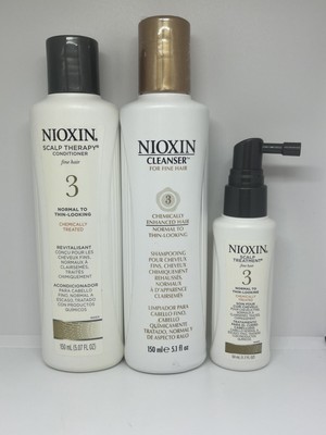 Nioxin System #3 Trial Kit-SCALP THERAPY, CLEANSER & CONDITIONER For Fine Hair