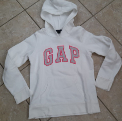 Gap Kids*Kapuzenpullover*Pullover*Mädchen Gr. 140*Weiß*Tasche*warm*