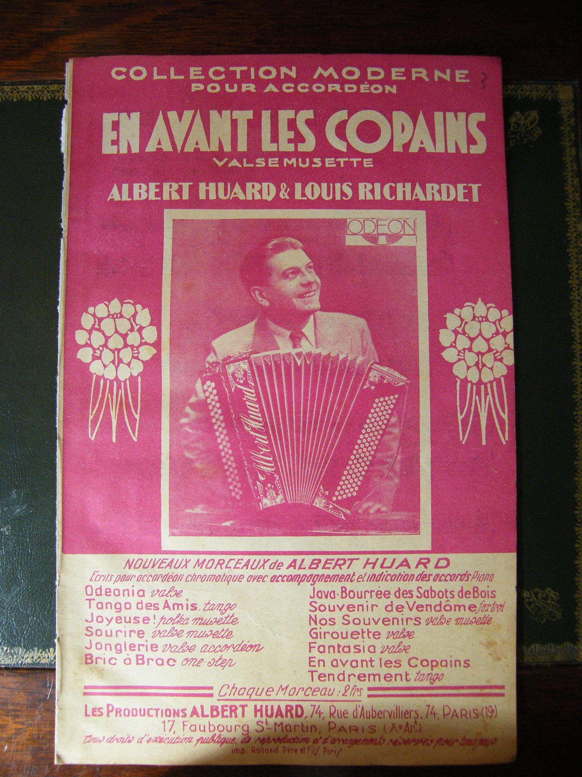 Partition Forward Friends Waltz Musette Albert Huard Louis Richardet