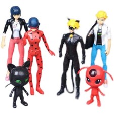6PCS MIRACULOUS LADYBUG CAKE DECOR TOPPER DISPLAY COLLECTION ACTION FIGURES TOY