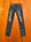 Mike Amiri dark crafted indigo broken denim jeans size 33 w — photo 1