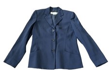 Garfield  Marks Womens Blazer Jacket Blue Size 2 Single Breasted Formal Office