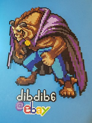 Beauty and the beast kandi perler rave EDC PLUR disney hama sprite wall ...