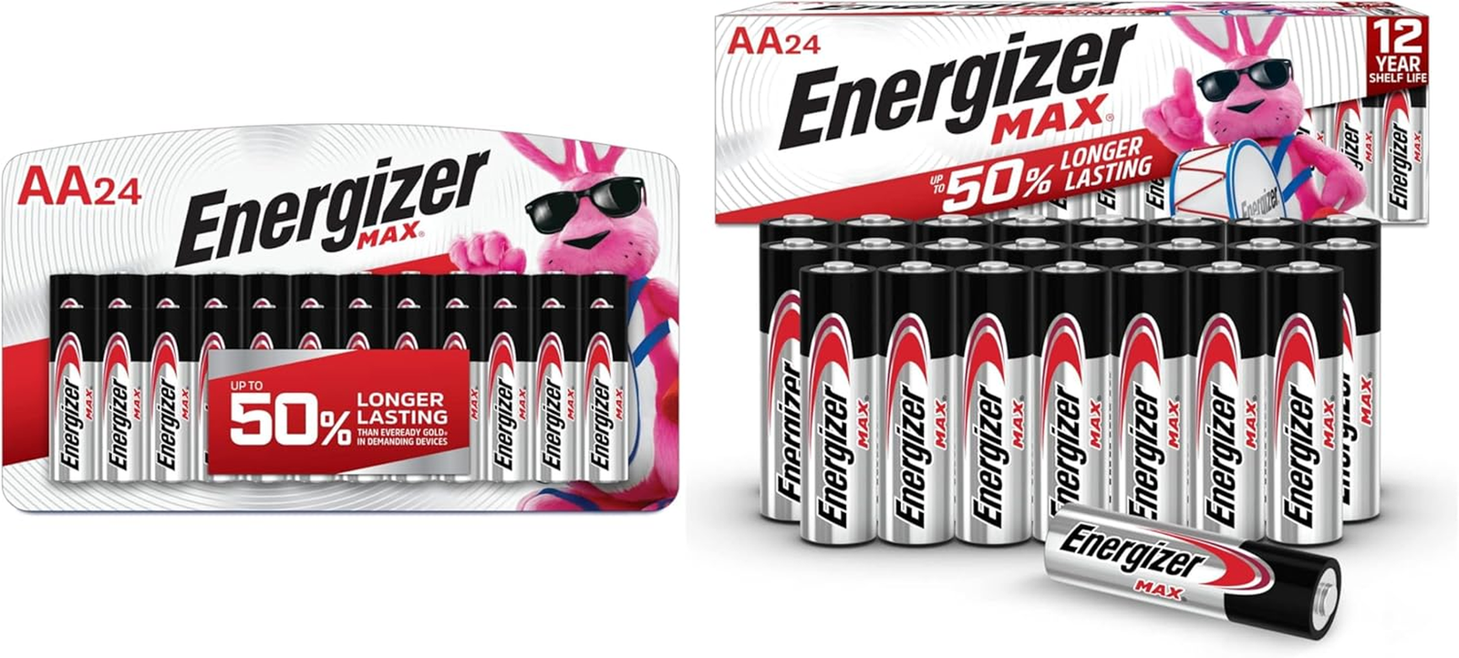 Energizer AA Batteries (48 Count Bundle), Double a Max Alkaline Battery-image