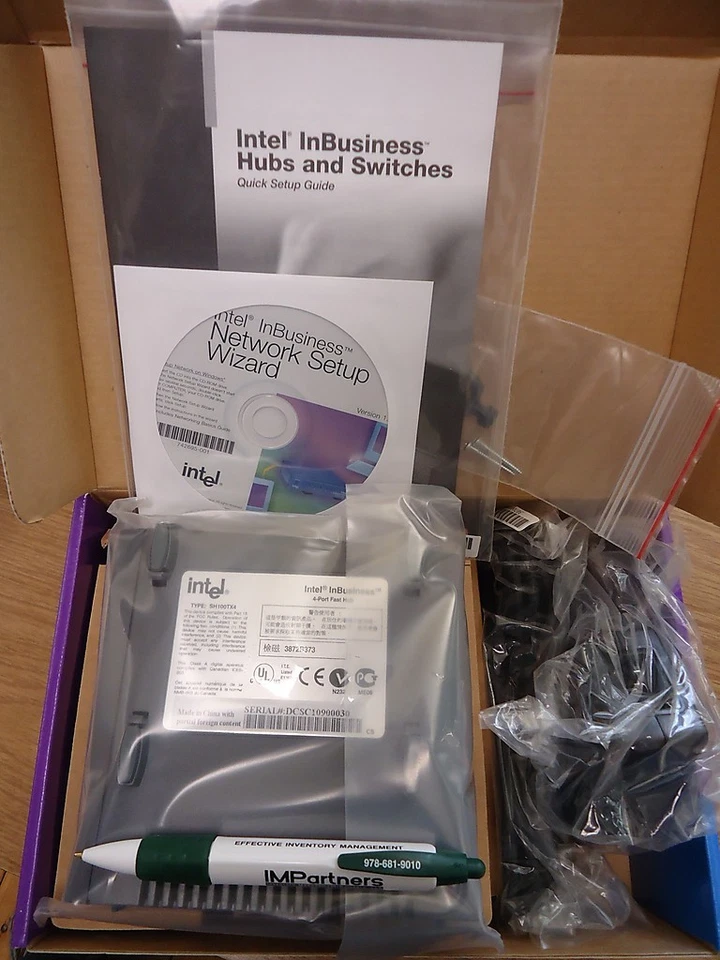 Intel SH100TX4US 4-Port Fast Hub. Brand New! - Image 2 of 2