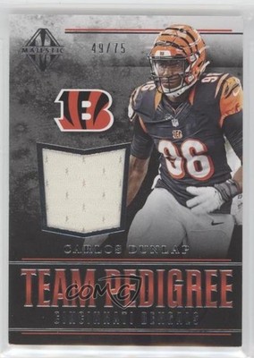 2017 Panini Majestic Team Pedigree Materials 49/75 Carlos Dunlap #CB-CD 0q3