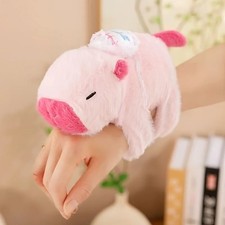 Pink Capybara Plush Slap Bracelet