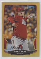 2013 Bowman Chrome Gold Refractor 45/50 Wade Miley #86 6k2