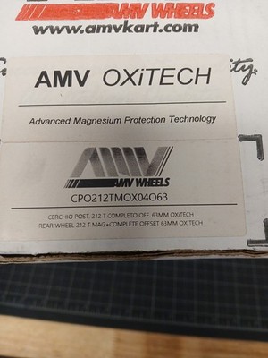 NEW AMV Karting Rear Wheel 212 T Mag+Complete Offset 63MM OxiTech
