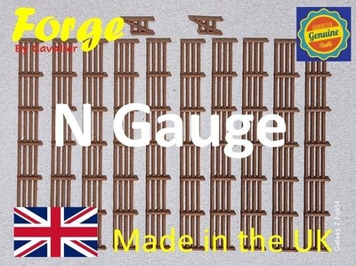 Neu 10er-Pack braune Zaungeländer Stärke N 1:148 Modellbahn Eisenbahn