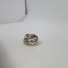 Pre-Owned 925 Sterling Silver Interlocking 3 Band Ring