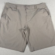 Hang Ten Hybrid Board Shorts Quick Dry Stretch Twill Tan Size 38/11 Surf Skate