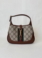 Gucci Jackie 1961 Mini Bag | GG Supreme Canvas & Brown Leather | New & Authentic