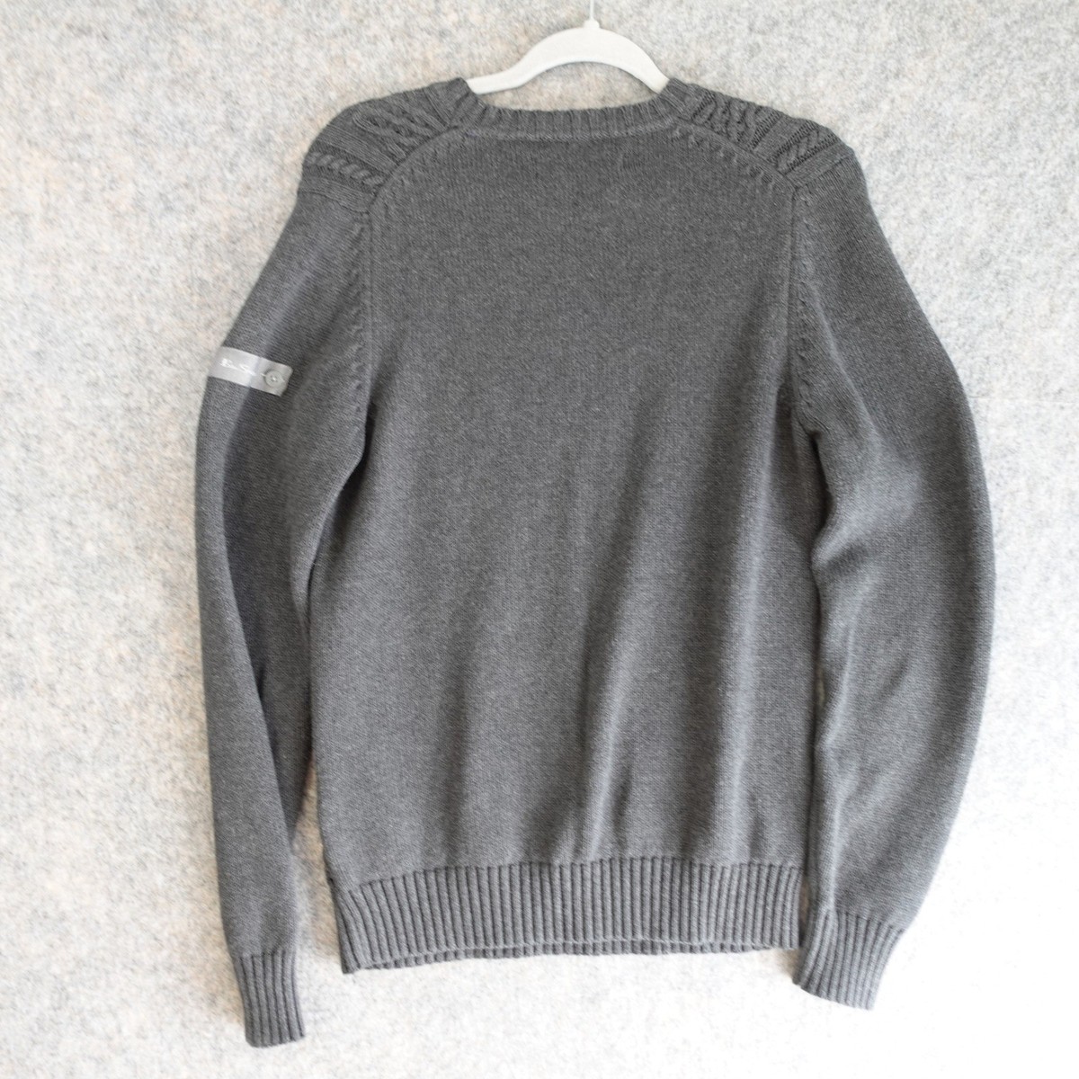 Ben Sherman Jumper Mens S Gray Cable Knit Cotton Mod Sweater Skinhead Subculture View 3