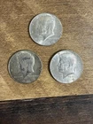 3 JFK 40% SILVER Half Dollars (1968, 1968, 1969) Kennedy
