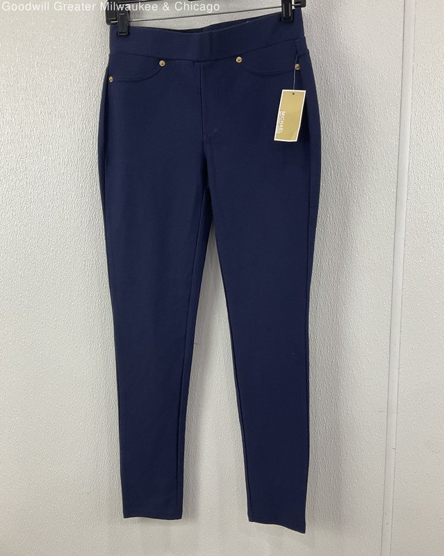 NWT Michael Michael Kors Women's True Navy Pull On Pant Size Small