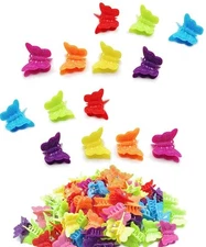 DEEINN 50pcs Butterfly Hair Clips – Mini Pastel Matte Clips for Girls & Women