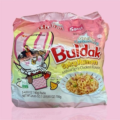 Samyang Buldak Spicy Ramen Cream Carbonara Spicy Chicken Flavor [Pack of 5]