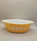 Vintage Pyrex Butterfly Gold Yellow 043 1-1/2 Quart Oval Casserole Dish No Lid