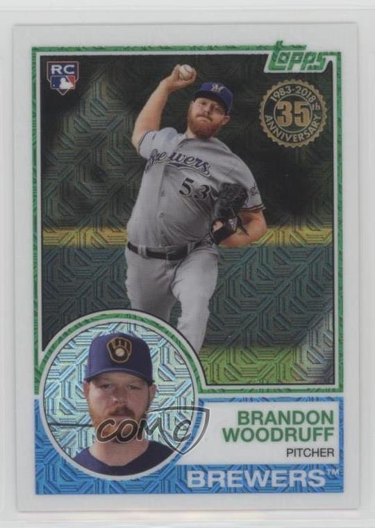 2018 Topps Silver Pack 1983 Design Chrome Series 1 Brandon Woodruff #4 fo7