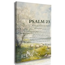 Nitelat Christian Psalm 23 Wall Art Decor, The Lord Is My Shepherd Bible Vers...