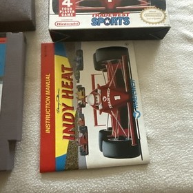 COMPLETO Danny Sullivan's INDY HEAT Nintendo NES manuale CIB BOX cartuccia RACING