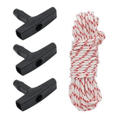 Starter Rope And Grip Pull Cord Lawn Mower Recoil Handle String Replacement 