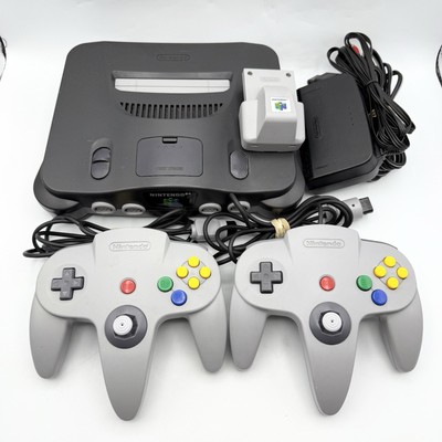 Nintendo N64 Console NUS-001 Bundle w/ Controllers, Cables