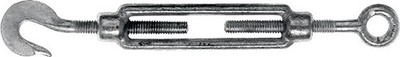 kleinsorge Spannschloss DIN 1480 M8 Länge 182 - 257 mm mit Haken und Öse galv...