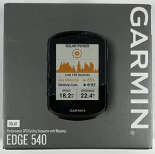 Garmin Edge 540 Solar Performance GPS Bike Cycling Computer with Mapping - Black