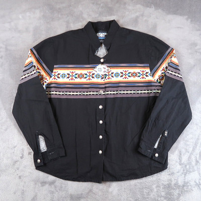 Vintage 90s Brooks & Dunn Shirt Womens Size L Large Western Rodeo Country