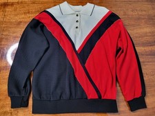 VTG Alfred Dunner Multicolor Women's Sweater Shoulder Pads Size M Made In USA