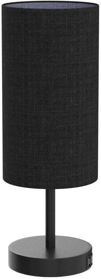 Bedside Lamps with USB Port - Touch Control Table Lamp for Bedroom 3 Way Black