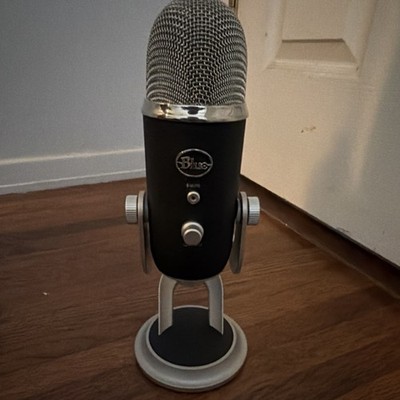 Blue Yeti USB Condenser Microphone Black Adjustable Gain Mute Switch