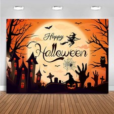 Happy Halloween Backdrop Scary Castle Halloween Backdrops for Photography Horror