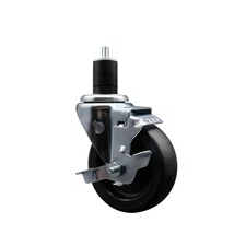 4 Inch Polyolefin Swivel 1-3/4 Inch Expanding Stem Caster with Brake SCC
