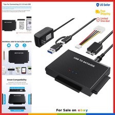 USB 3.0 to SATA IDE Adapter for 2.5 3.5 HDD SSD Hard Drive 12V Data Recovery