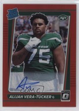 2021 Donruss Optic Rated Rookie Red Prizm 12/35 Alijah Vera-Tucker Auto 1mc9