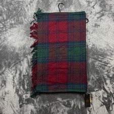 Great Scot Tartan Scarf Unisex OS Red Green Plaid Wool Blend Fringed New