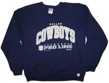 Vintage 90s Dallas Cowboys NFL Pro Line Russell Pullover Sweatshirt YOUTH Large