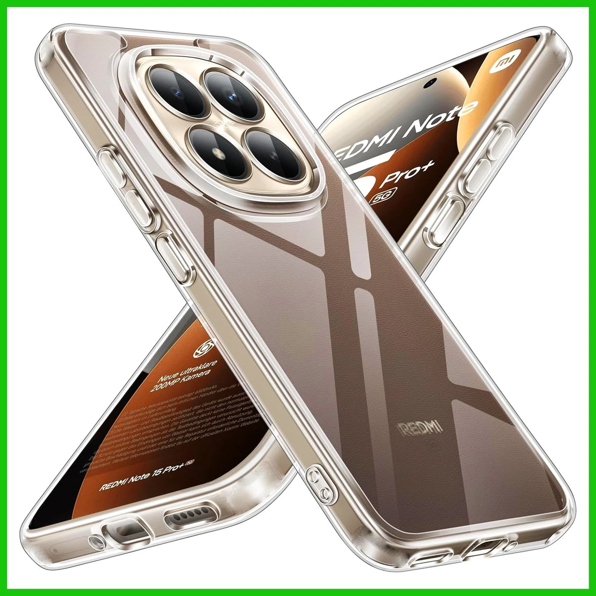 Cover Xiaomi Redmi Note 13 Pro Plus Oro: TPU con Anello e Cavalletto