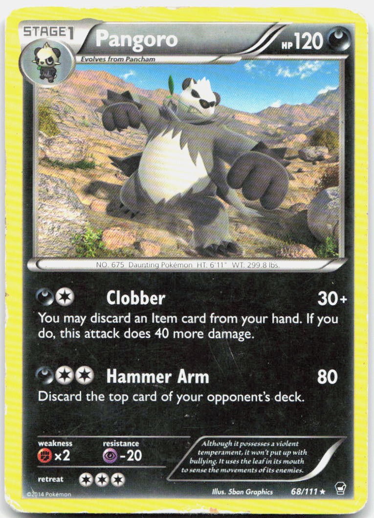 Pangoro 68/111 Rare Furious Fists Pokemon HP