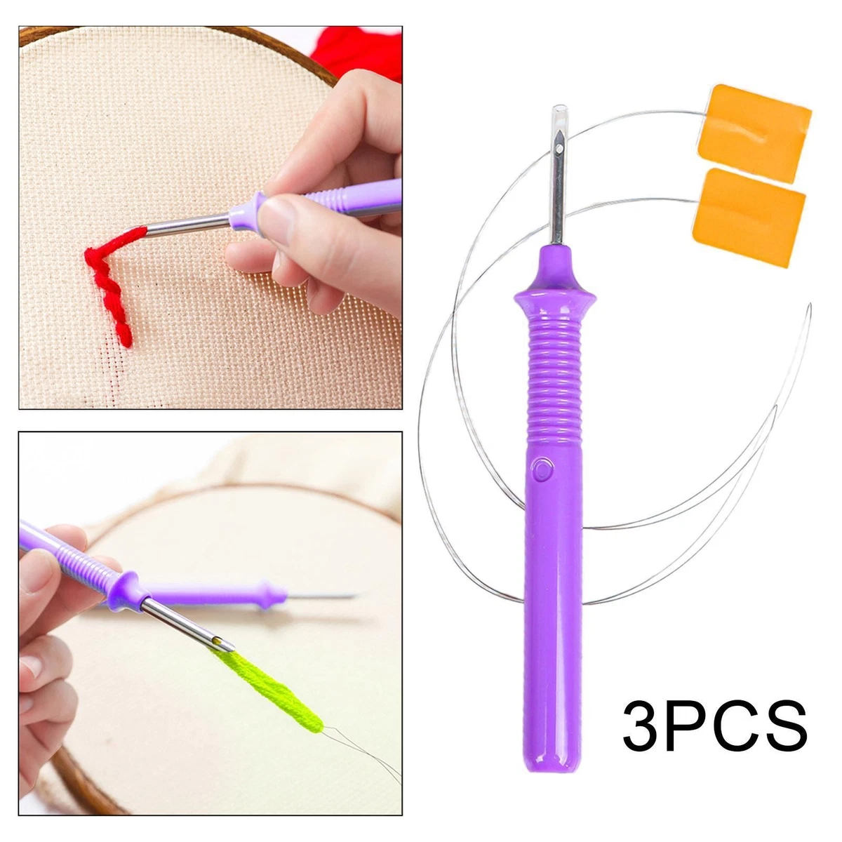 JSRQT Punch Needle Starter Kit,Kit di Ricao per Aghi da Punzonatura