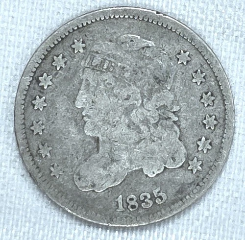 1835 Capped Bust Half Dime — photo from another recent sale