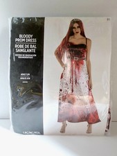 Adult Women's S/M Bloody Prom Dress Halloween Costume