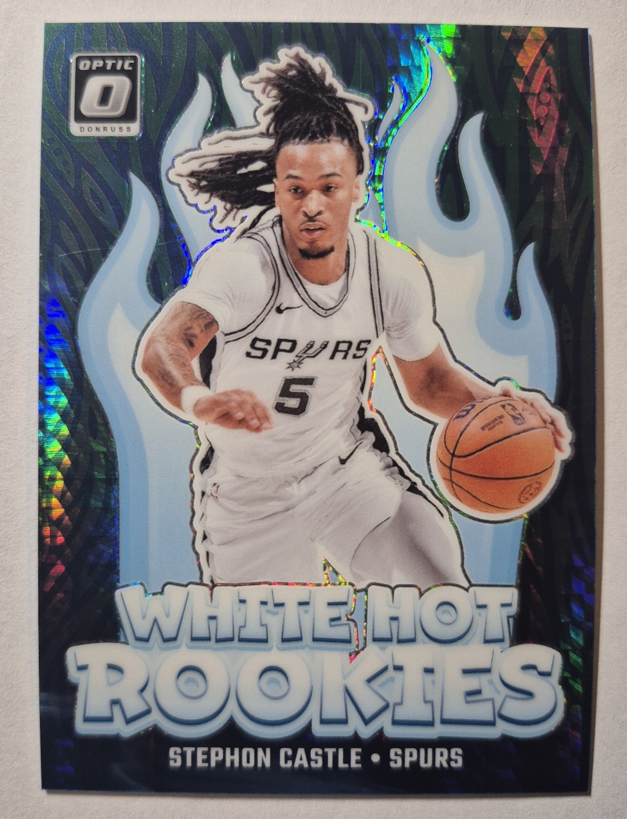 2024 Donruss Optic NBA/White Hot Rookie:Stephon Castle#6-Hyper Green(Serial)/249